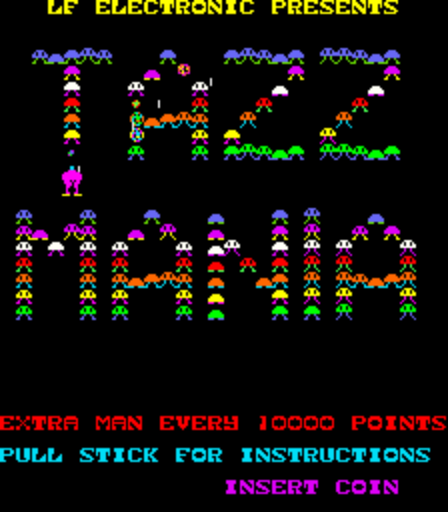Tazz-Mania (bootleg on Galaxian hardware) Title Screen